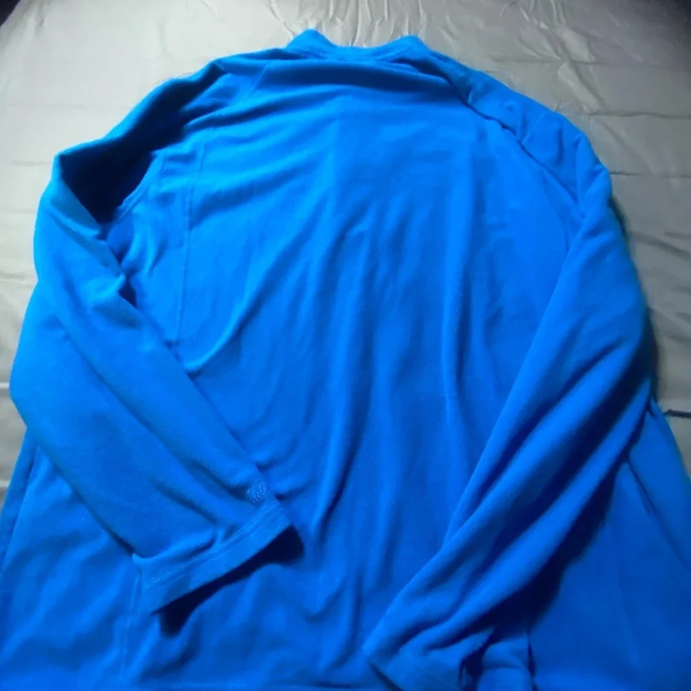 Cabela's Men's 2XL Blue Quarter Zip Fleece Pullover Jacket Outdoor Hiking